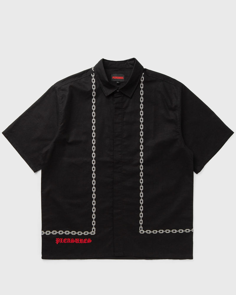 Pleasures CHAIN BUTTON UP black