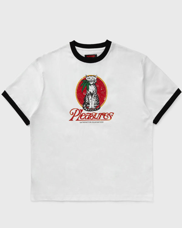 Pleasures CAT HEAVYWEIGHT RINGER white