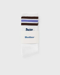 Butter Goods Stripe Socks White