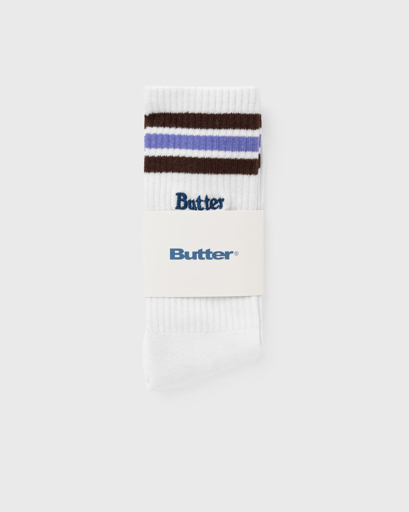 Butter Goods Stripe Socks White