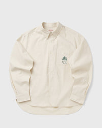 Brain Dead X Brooks Brothers Half Placket Oxford Button Up Beige