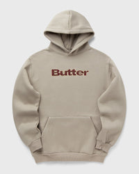 Butter Goods Plaid Logo Applique Pullover Hood Beige