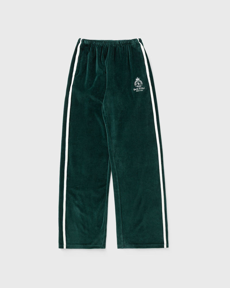 Sporty & Rich Crown Tennis Velour Sweatpant green