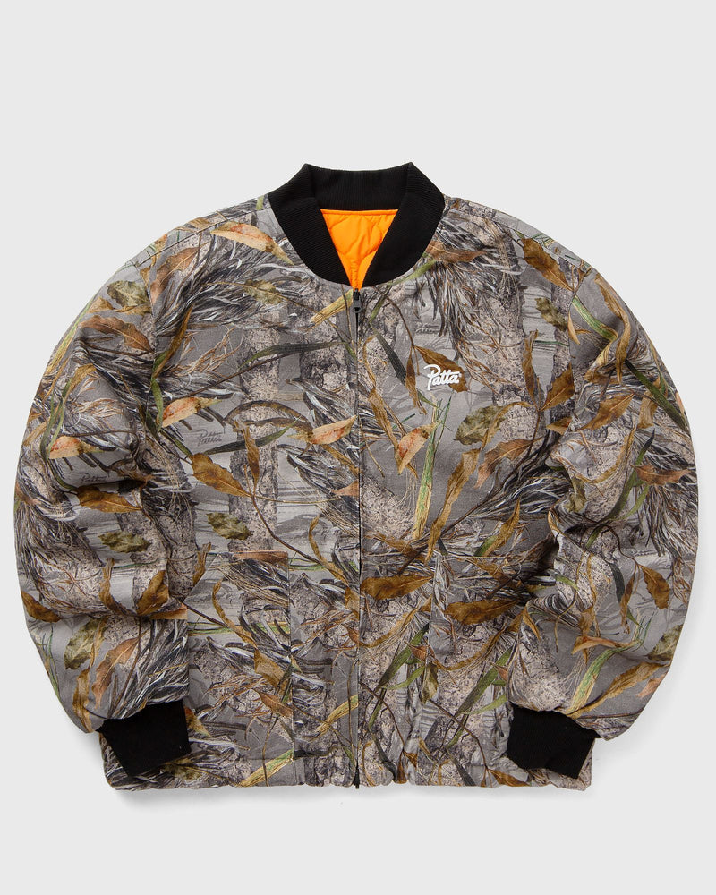 PATTA Patta Nature Print Reversible Canvas Bomber Jacket multi|orange