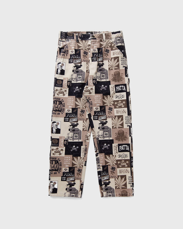 PATTA Collage Canvas Pants multi