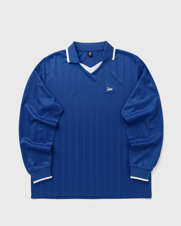 PATTA Jacquard Striped Long Sleeve Jersey blue