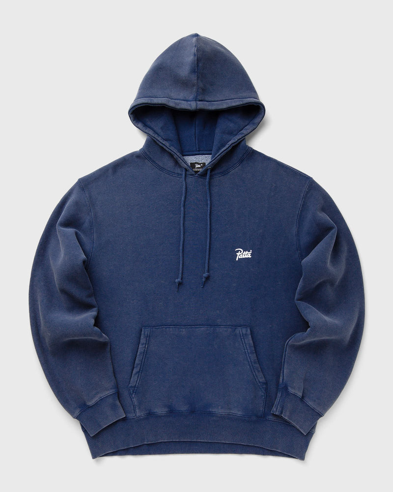 PATTA Classic Acid Washed Hooded Sweater blue