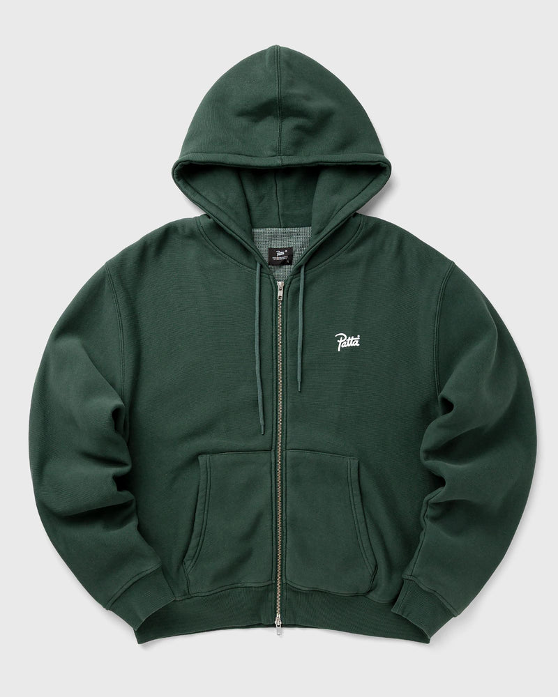 PATTA Classic Zip Up Hooded Sweater green