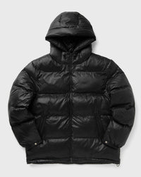 Patta Quilted Script Logo Puffer Jacket black