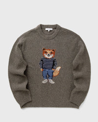 Maison Kitsune Dressed FOX Intarsia WOOL Jumper grey