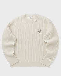 Maison Kitsune FOX HEAD WOOL Ribbed Jumper beige