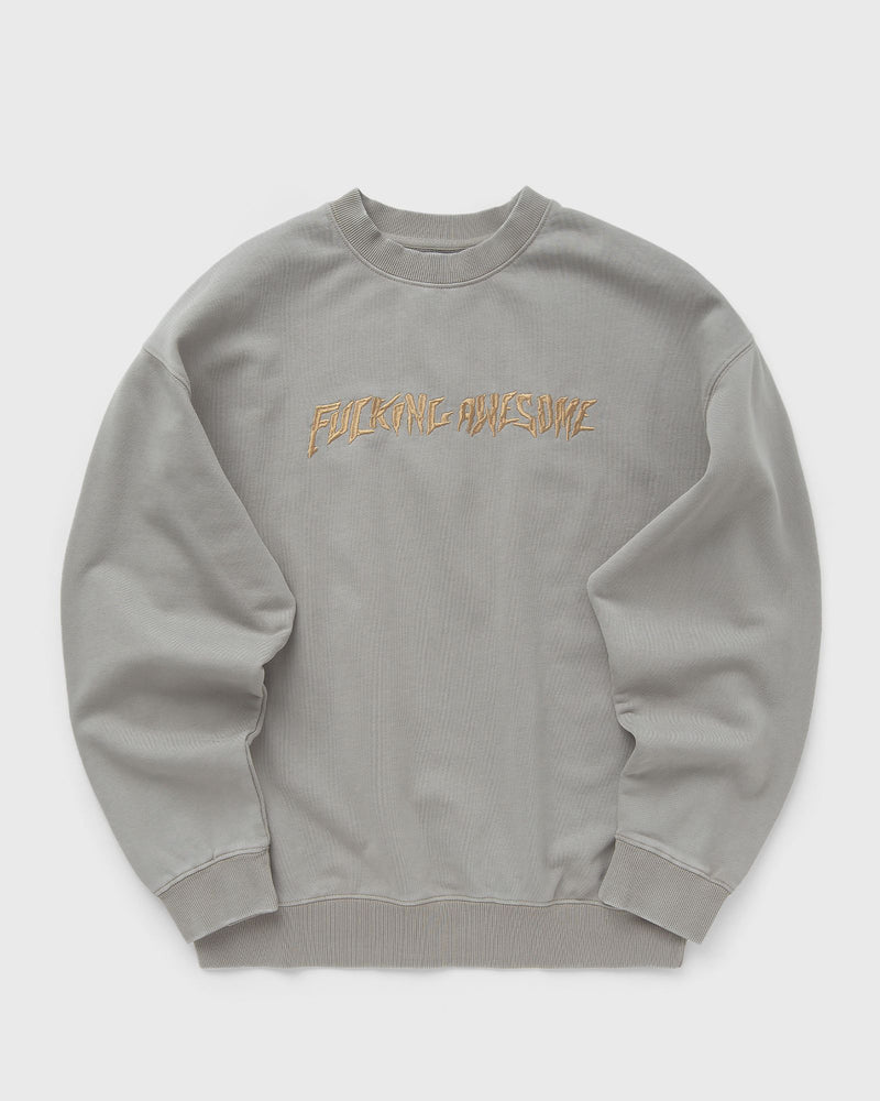 Fucking Awesome Distressed Stamp Crew brown