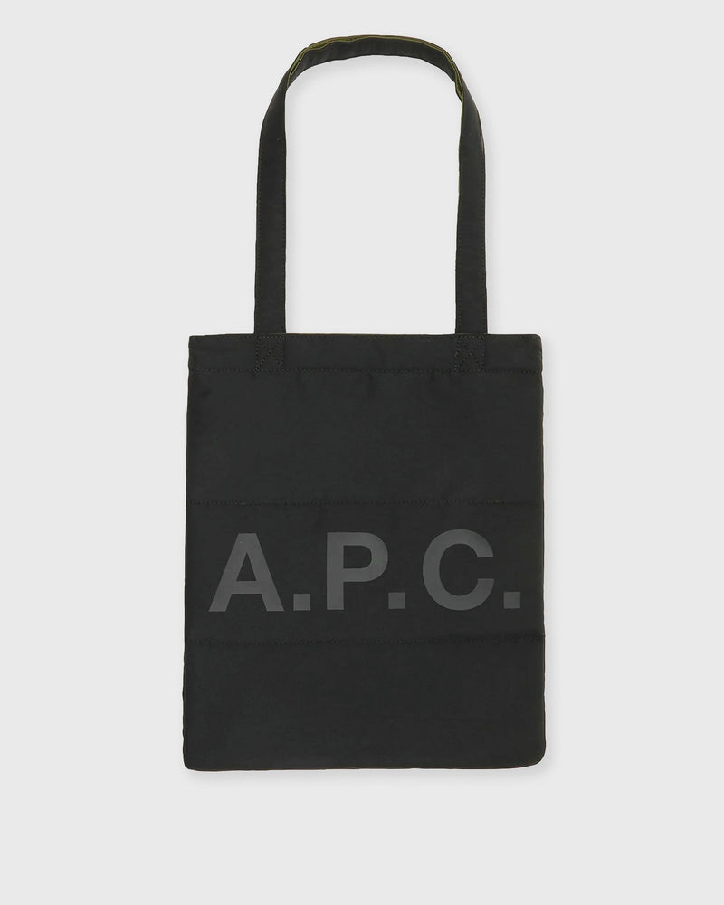 A.P.C. TOTE LOU REVERSIBLE black|green
