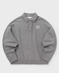 Maison Kitsune Stamp Oversize Polo Sweashirt Grey