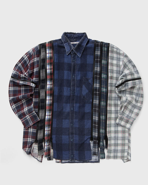 Needles Rebuild by Flannel Shirt -> 7 Cuts Zipped Wide Shirt multi