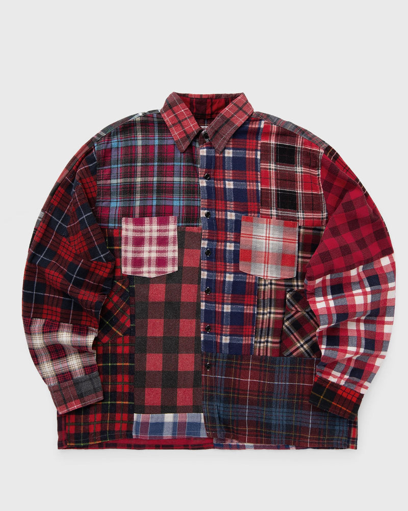 Needles Rebuild by Flannel Shirt -> Straight Hem Shirt multi