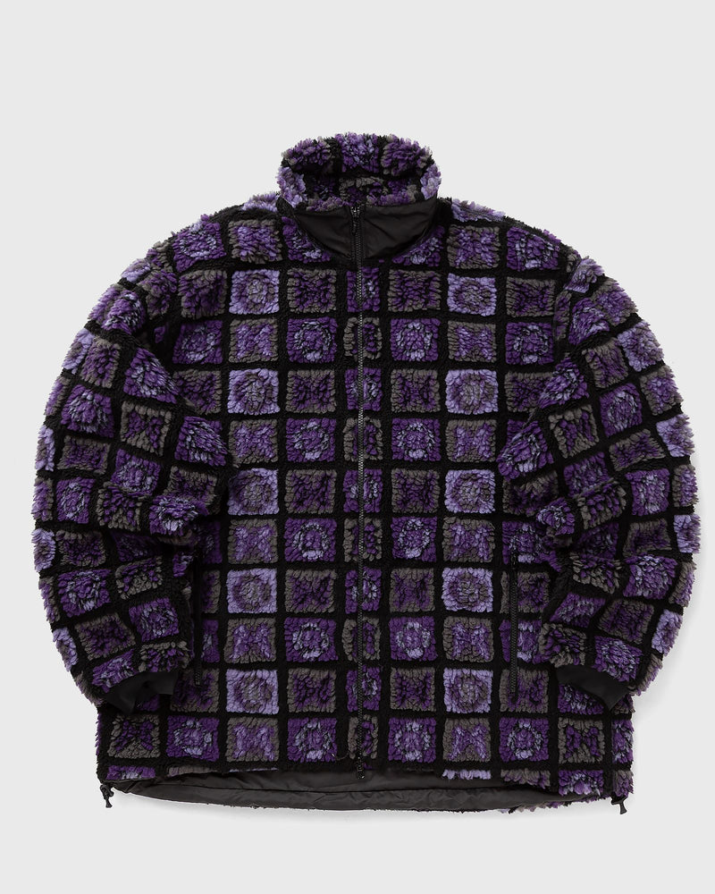 Needles Faux Fur Jacket - Papillon Plaid Pile purple