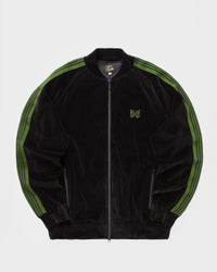 Needles Rib Collar Track Jacket - C/PE Velour black