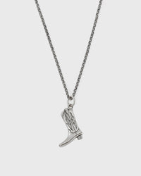 Serge Denimes Silver Cowboy Boot Necklace