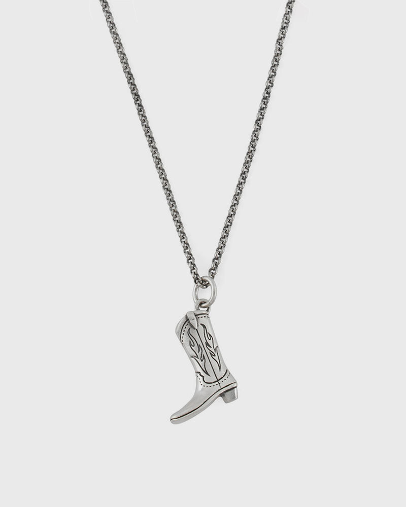 Serge DeNimes Silver Cowboy Boot Necklace silver