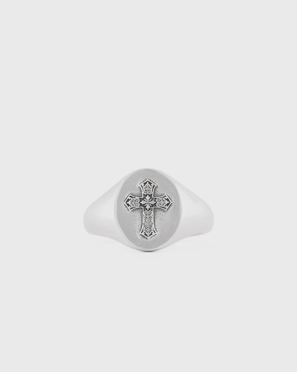 Serge DeNimes Silver Gothic Cross Ring silver