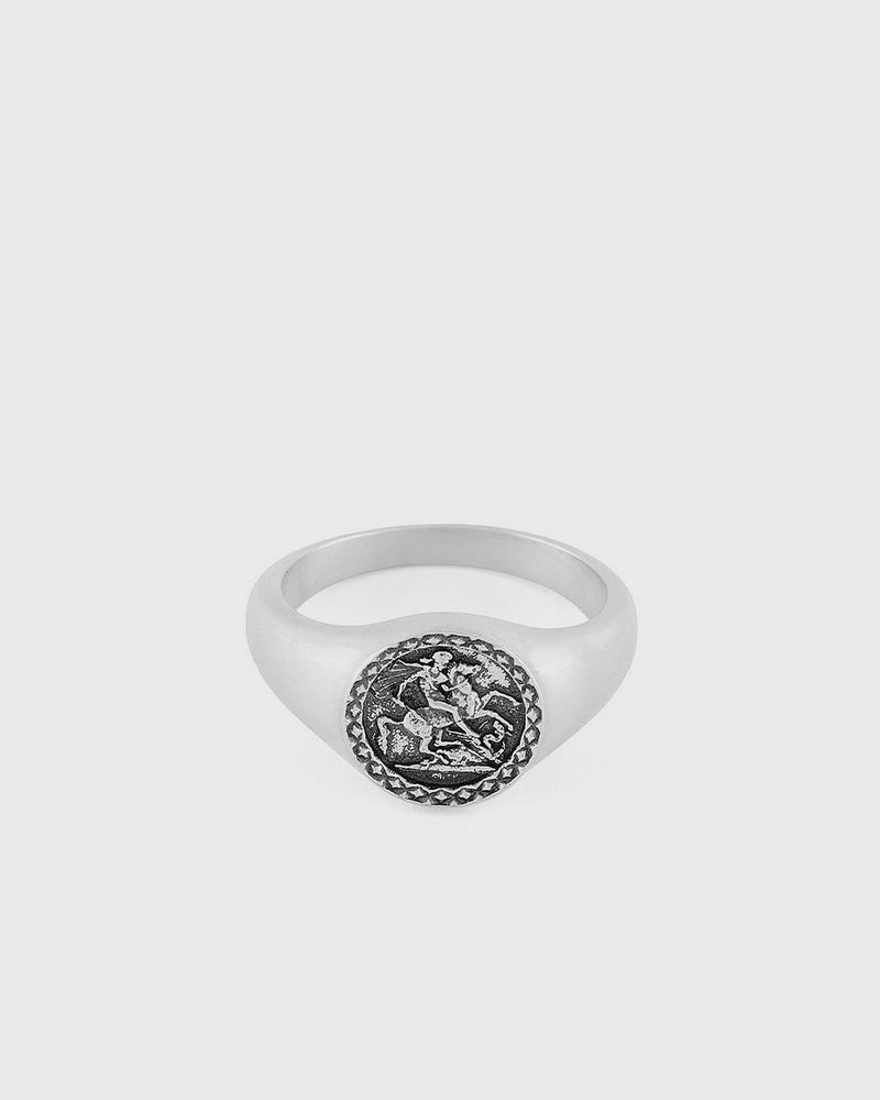 Serge Denimes Silver St George Ring