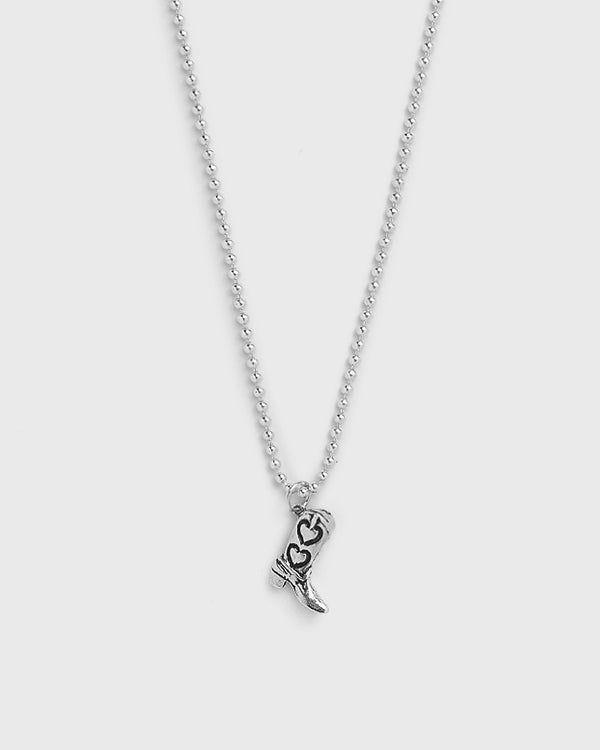 TwoJeys Boot Necklace silver