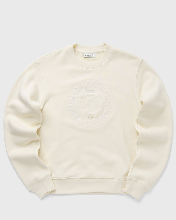 Lacoste EMBROIDERED FLEECE SWEATSHIRT beige