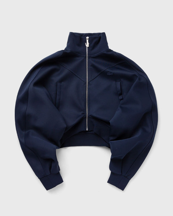 Lacoste CROPPED HIGH NECK ZIP-UP INTERLOCK JACKET blue