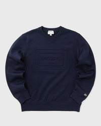 Lacoste Embossed Fleece Sweatshirt Blue