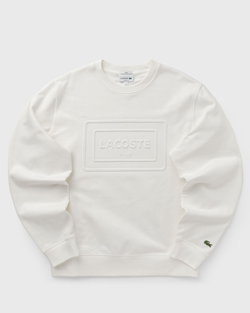 Lacoste Embossed Fleece Sweatshirt White