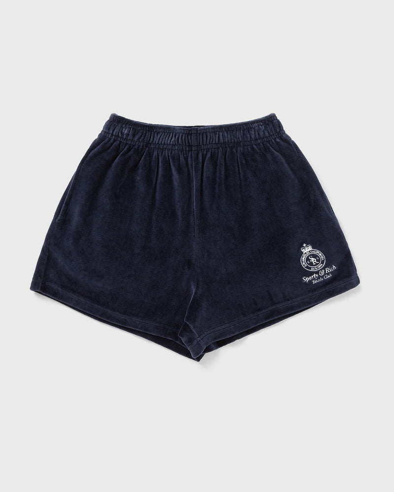 Sporty & Rich Crown Tennis Velour Short blue