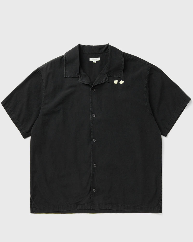 JW Anderson CONTRAST EMBROIDERY SHORT SLEEVE SHIRT black