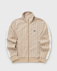 Lacoste Paris Zip-Up Jacquard Track Jacket Beige