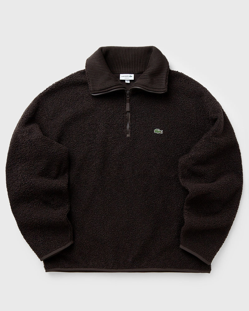 Lacoste 1/4 ZIP SWEATSHIRT brown