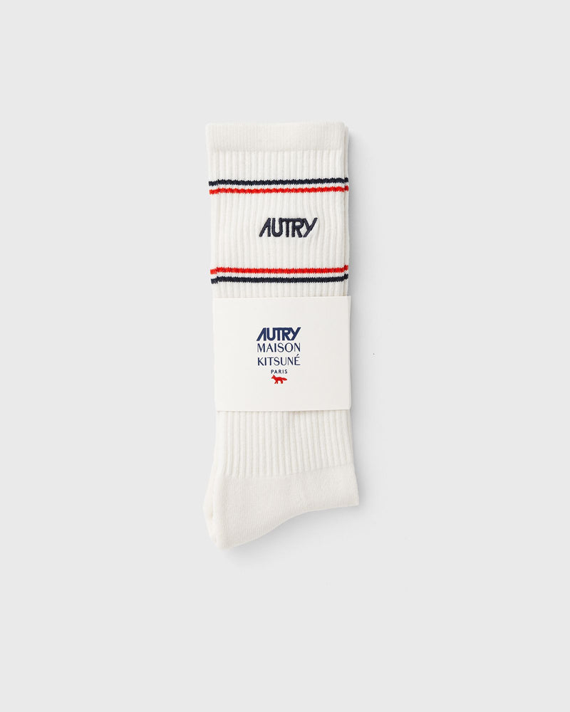 Autry Action Shoes X MAISON KITSUNE MAIN SOCKS white