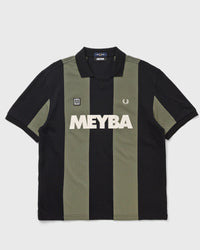 Fred Perry Meyba Cut and Sew Polo Shirt Black|green