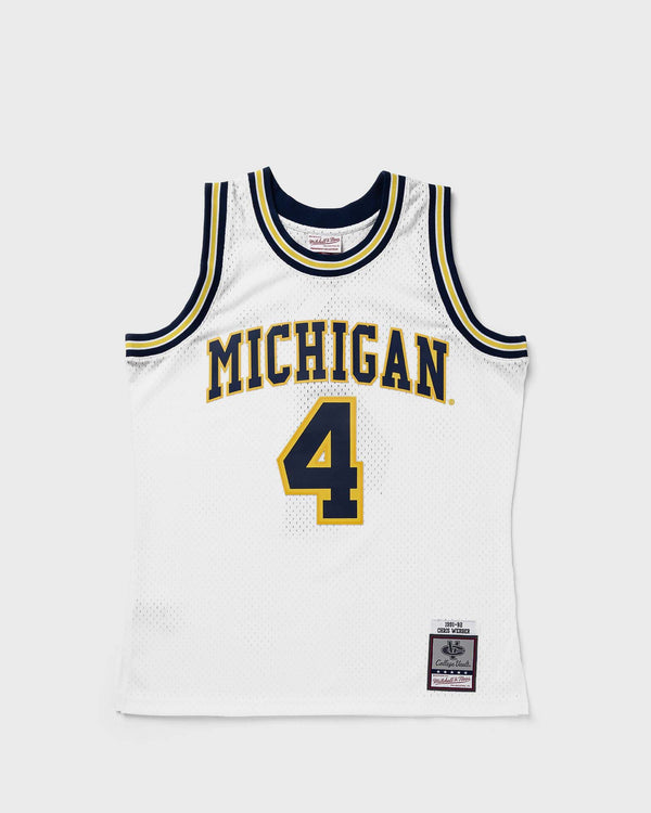 Mitchell & Ness Ncaa White Jersey Michigan 1991-92 Chris Webber #4