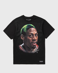 Mitchell & Ness Nba Player Big Face Tee Chicago Bulls Dennis Rodman Black