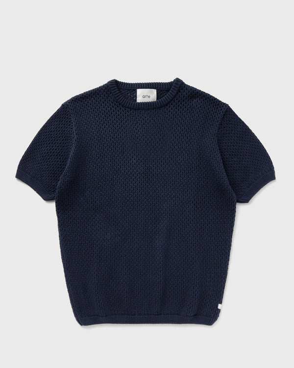 Arte Antwerp Crochet  knit t-shirt blue