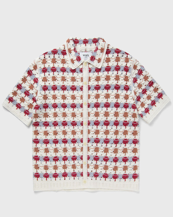 Wax London PORTO SHIRT SPLASH CROCHET red|white