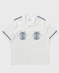 Wax London Didcot SS Shirt Crest Motif white