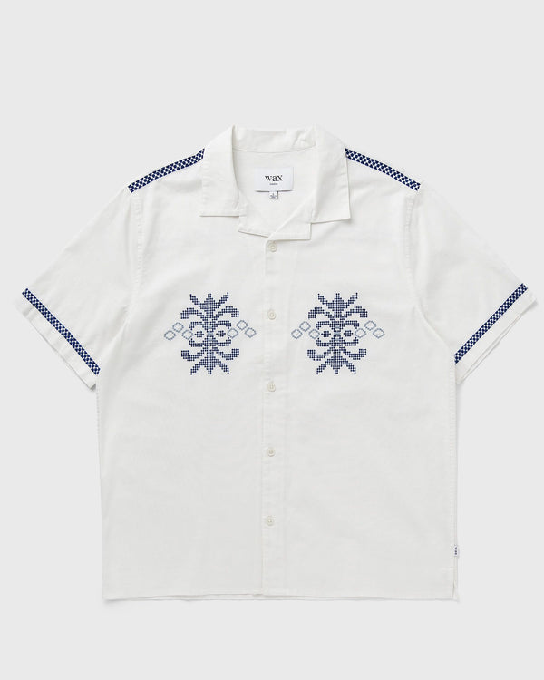 Wax London DIDCOT SS SHIRT CREST MOTIF white
