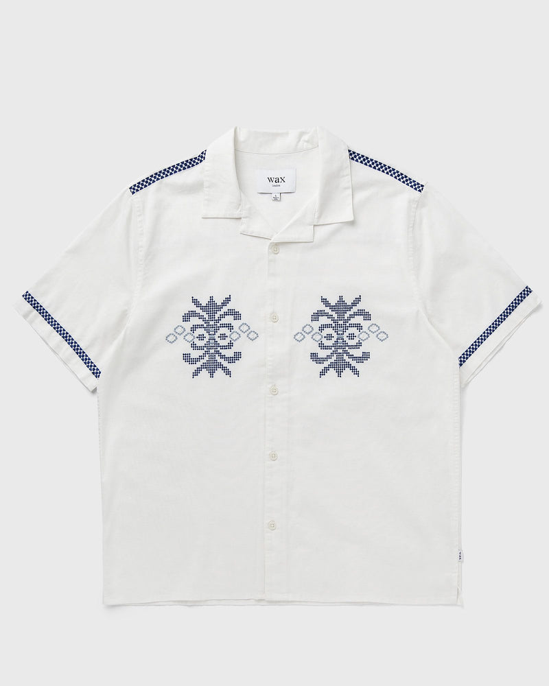 Wax London DIDCOT SS SHIRT CREST MOTIF white