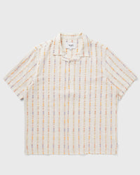 Wax London Didcot SS Shirt Multi LOOM Stripe white