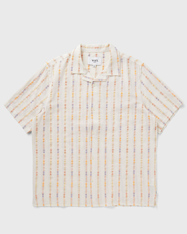 Wax London DIDCOT SS SHIRT MULTI LOOM STRIPE white