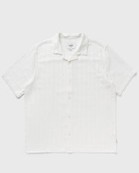 Wax London Didcot SS Shirt OPEN Weave GRID white