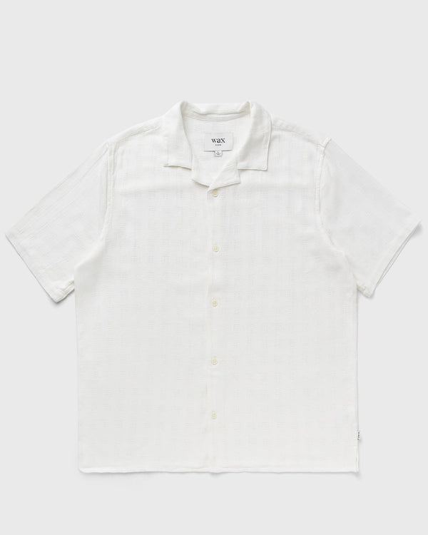 Wax London DIDCOT SS SHIRT OPEN WEAVE GRID white