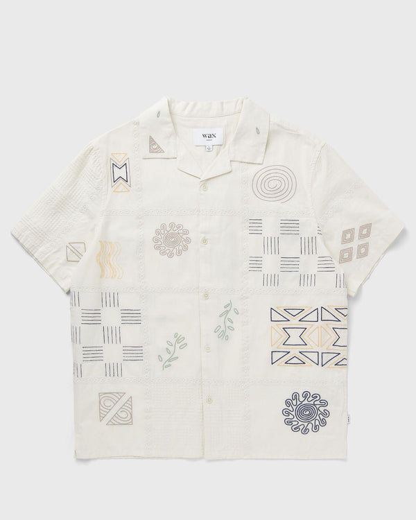 Wax London DIDCOT SS SHIRT DOODLE EMBROIDERY white