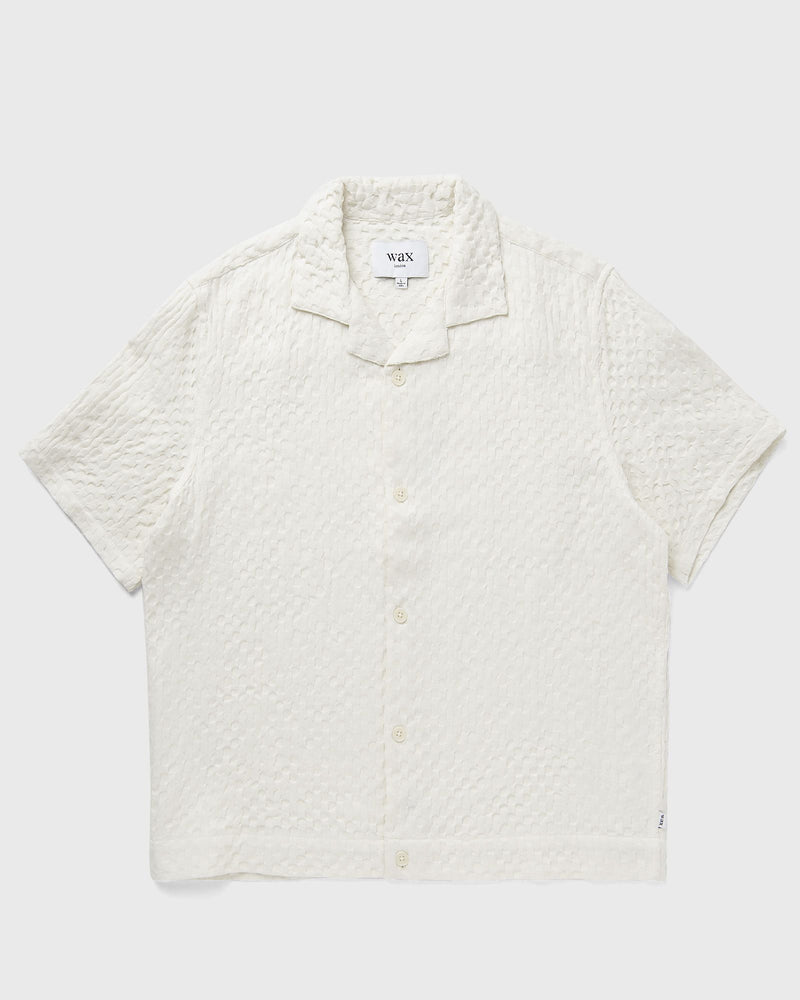 Wax London LIDO SS SHIRT BOX DOBBY white
